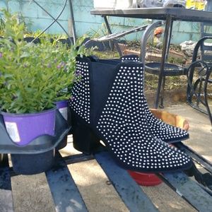 A+ black studded ankle boots